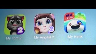 My Talking Tom 2 Vs My talking Angela 2 Vs My hank Islands [upl. by Aihsakal]