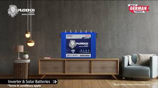 Addo Diamond Series 120 Months Warranty  Solar and Inverter Battery 2023 [upl. by Mandel]