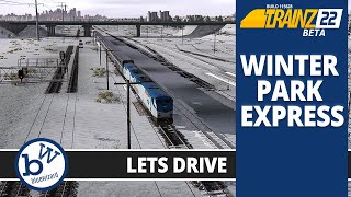 Trainz 22 BETA  Lets Drive Winter Park Express  West from Denver Build 115628 [upl. by Nilesoj466]