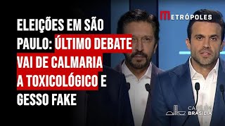 Eleições em São Paulo último debate vai de calmaria a toxicológico e gesso fake [upl. by Ydok]