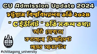 Chittagong University C Unit  Subject List   Marks distribution  Condition  Cu admission 2024 [upl. by Kinom]