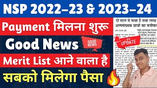 NSP Scholarship Big Update🔥 NSP Payment amp Merit list Update 202223 amp 202324  Ministry Reply🔥 [upl. by Aniakudo]