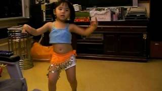 4 years old dancer Creamy So belly dance [upl. by Ahsiad332]