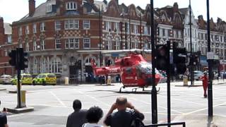 HEMS Air Ambulance landing on Stamford Hill [upl. by Herald]