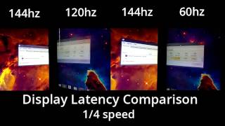 Latency comparison 60hz vs 120hz vs 144hz [upl. by Dyan345]