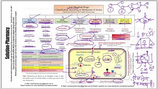 Antibiotics Classification with Mechanism of Action Site of Action and Mnemonics  Antibacterial [upl. by Farly]