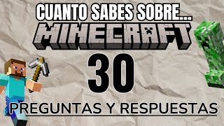 Cuánto Sabes Sobre Minecraft Preguntas y Respuestas [upl. by Tannenbaum]