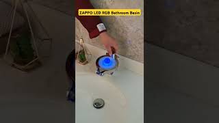 ZAPPO LED RGB Waterfall Bathroom Faucet LEDfaucet WaterfallTap ytshorts shorts [upl. by Past394]