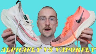 NIKE ALPHAFLY VS NIKE VAPORFLY  WHICH SHOE IS FASTER [upl. by Icaj945]