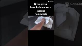 Inosuke homework capcut demonslayer howtobasic [upl. by Auhsaj]