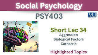 PSY403 Short Lecture 34AggressionBiological FactosCatharticPsy403 short lec 34Final Term [upl. by Owades]