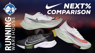 Best Nike Running Shoes for the Marathon  Nike Alphafly Next vs Vaporfly Next vs Tempo Next [upl. by Asp]