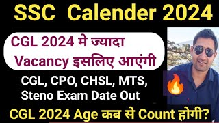 SSC Exams 2024 Calendar Out  SSC CGL 2024 Notification  ssc calender 202425 notification [upl. by Attesoj]