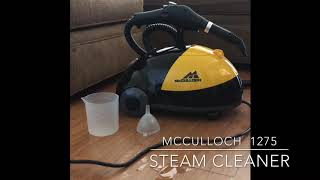 McCulloch Steam Cleaner 1275 outthebox demonstration steamcleaning windows [upl. by Eignav125]