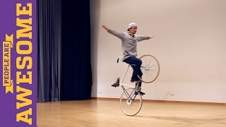 People are Awesome David Schnabel Artistic Cycling  Part 1 [upl. by Nosyd]