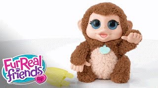 FurReal Friends Robotic Pet  Lil Big Paws Giddy Banana Monkey Demo  Hasbro [upl. by Lurleen708]