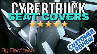 Full Seat Covers by ElecFresh  Cybertruck Accessory Review [upl. by Idnaj860]