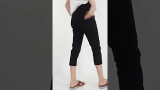 Made in Italy Hepburn Bengaline Capri Pant Black capripants womenswear fashionover40 [upl. by Gabey]