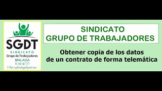 Como obtener telemáticante un contrato registrado en el SEPE [upl. by Annibo552]