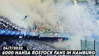 6000 HANSA ROSTOCK FANS IN HAMBURG  Hamburger SV vs Hansa Rostock 2472022 [upl. by Zoara]