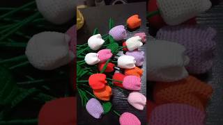 Colourful Tulips🌷👍❤🧶fun crochet handmade cute diy foryou hobbycraft gift fashion flowers [upl. by Attenyt955]