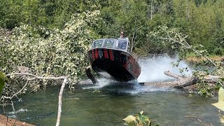 Mabel LakeShuswap River  Log Jumps Shallow Water Thunder Storm and Tube Rides [upl. by Aitahs]