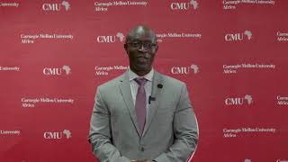 Congratulatory Message from CMUAfrica Director Dr Conrad Tucker [upl. by Cristi]