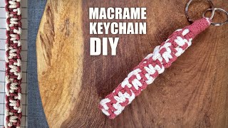 DIY Macrame Flower Wristlet Keychain EASY [upl. by Eckel745]