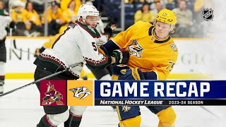 Coyotes  Predators 1111  NHL Highlights 2023 [upl. by Ojela439]