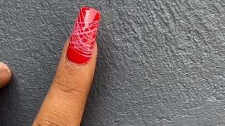 Spider gel nail art 💅 gelnails artnail nailartdesigns spidergel [upl. by Nyssa]