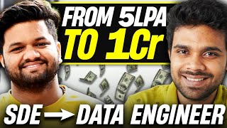 From 5 LPA to 1 Cr  Why he switched from SDE to Data Engineer  Clean Data Engineering Roadmap [upl. by Auqenahs158]