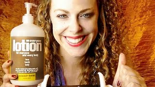 Binaural ASMR Lotion Sounds Oil Massage amp Soft Spoken Skin Care Tips Sleep amp Relaxation [upl. by Ecreip]