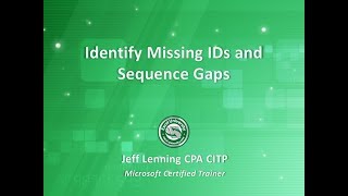 Identify Missing IDs and Sequence Gaps [upl. by Ahon992]