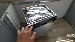 Assembling IKEA  RENGORA  NYTTIG  FIXA  Integrated dishwasher  Floor protection  Vapor barrier [upl. by Rowland]