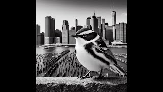 BLACK and WHITE WARBLER BIRD SEEN NEAR MANHATTAN NYC [upl. by Ephram]