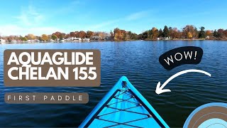 Aquaglide Chelan 155 Review amp First Paddle  Tandem Inflatable Kayak 🛶 [upl. by Dnesnwot]