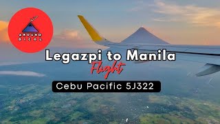 Legazpi to Manila via Cebu Pacific  Albay The Land of Volcanoes [upl. by Anthea392]