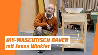 Waschtisch aus Holz selber bauen – mit Jonas Winkler 💪 [upl. by Suhpoelc]