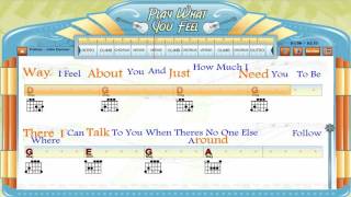 Follow  John Denver  Guitaraoke Chords amp Lyrics Lesson  playwhatyoufeelcom [upl. by Cullie238]