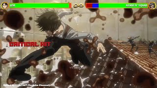 Levi vs Kenny Squad WITH HEALTHBARS  Attack On Titan [upl. by Benedix]