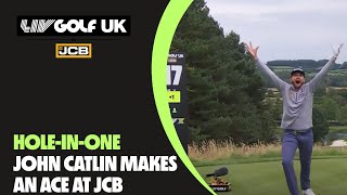 HOLEINONE John Catlin Aces 17th at JCB  LIV Golf UK by JCB [upl. by Frodeen]