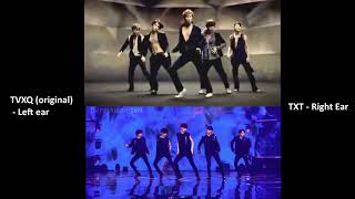 TVXQ  MIROTIC TXT and ORIGINAL COMPARISON [upl. by Courtnay349]