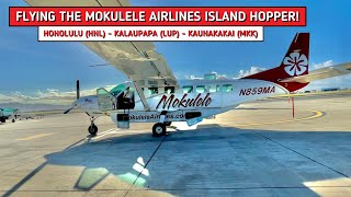 REVIEW  Mokulele Airlines  Honolulu HNL  Kalaupapa LUP  Kaunakakai MKK  Cessna 208 [upl. by Allmon]