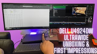 Unboxing Dells NEWEST 49quot Ultrawide Monitor  The Perfect Productivity Monitor [upl. by Aimal]