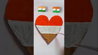 🇮🇳 🇳🇪 Flag Painting On Heart art independencedaydrawing viralart flagpainting independenceday [upl. by Vincenty]