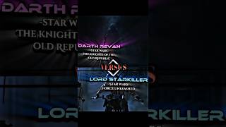 Darth Revan Vs Lord Starkiller  Battle shorts starwars [upl. by Carli]