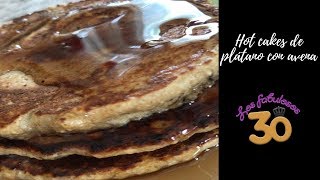 Receta Hot Cakes de plátano con avena  Lilly Peragui [upl. by Araccat733]