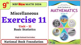 Class 9 Math Miscellaenous Exercise 11 I Unit 11  National Book Foundation Math 9 Misc Ex 11 NBF [upl. by Brandon]