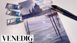 Im Regen leuchten die Farben  Aquarell Tutorial [upl. by Eilyak660]