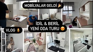 MOBİLYALARIMIZ GELDİ🎉İDİLampBERİL YENİ ODA TURU😍VLOG 🪆 [upl. by Norrat]